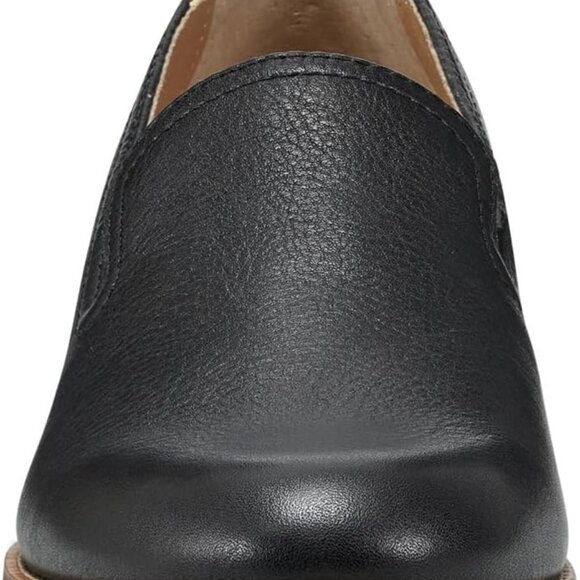 Womens Leather Casual Loafer Size 9 Black Cushioned Slip-On Flexible Sole - Picture 3 of 6